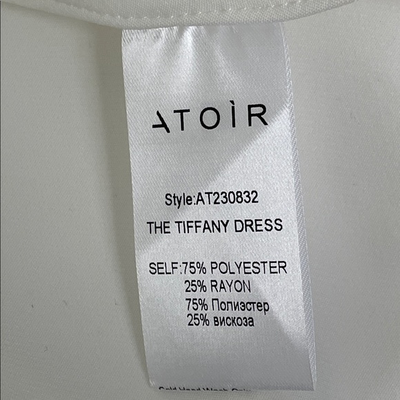 NWT Atoir Tiffany Dress Rose Floral Button Open Back White Sz 6 - Picture 12 of 16